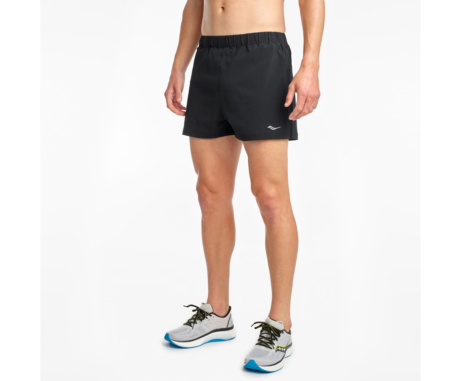 Men's Saucony Outpace 3" Shorts Black | Singapore 647VRWD